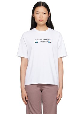 潮奢 MAISON KITSUNE 女士 白色 T 恤 LW00110KJ0119