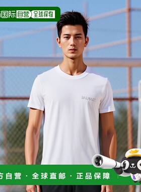 香港直邮BALMAIN 男士T恤 EH1EF000GD840HF SS2025 白色 T-SHIRT