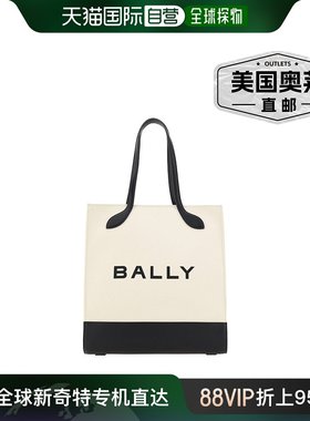 Bally 和皮革托特单肩女式包 - 黑色和白色 【美国奥莱】直发