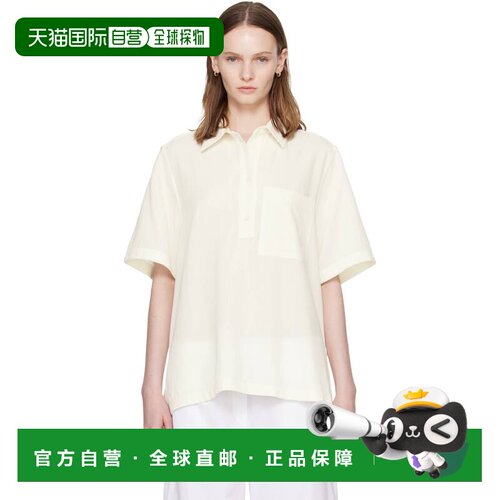 1h可退 香港直邮toteme 女士 灰白色 Fluid Polo 衫 263WRT0762FB