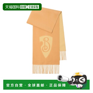 香港直邮Burberry B 字型盾牌羊毛羊绒混纺围巾 81000301博柏利