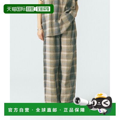 日本直邮ROSE BUD 女士 夏季清爽格纹休闲裤 202251031010