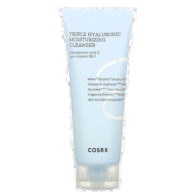 香港直邮Cosrx,Hydrium 三重透明质酸保湿洁面乳瓶，5.07 盎正品