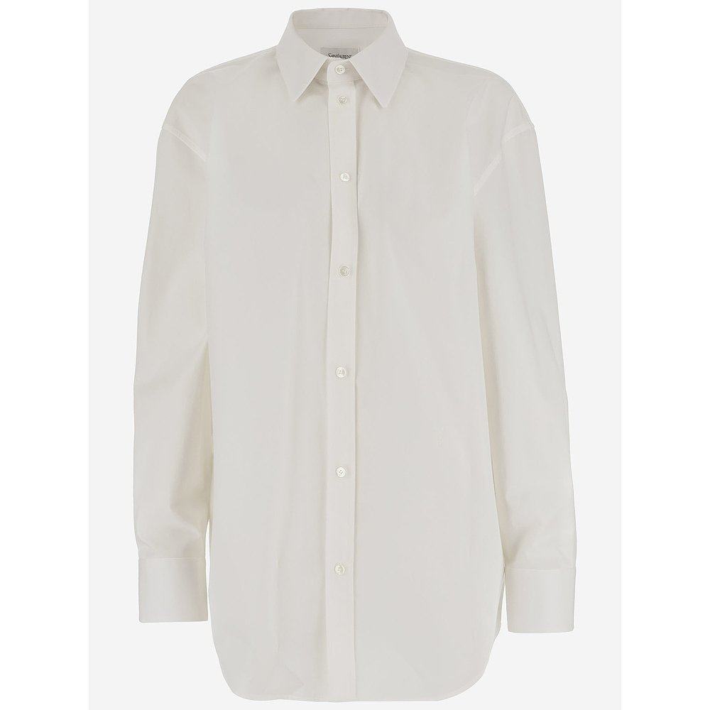 SAINT LAURENT 女士衬衫 832339Y1J619601 CO 米白色