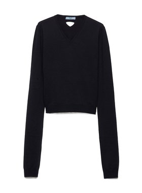 PRADA 女士针织毛衣 P24Q2A165PSOOOF0008 SS2025 蓝色