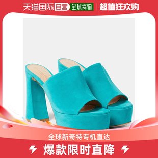 Gianvito 香港直邮潮奢 Rossi 女士Holly 绒面革防水台凉拖