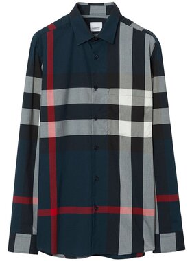 Burberry 巴宝莉 男士 格纹长袖衬衫 8073216