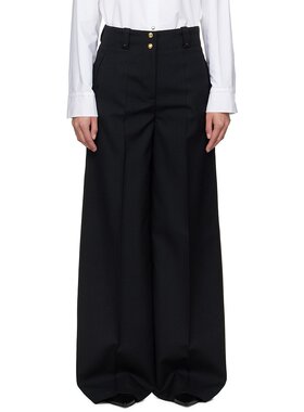 潮奢 Moncler 盟可睐 女士 黑色长裤 K20932A00007597SZ