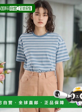 1h可退日本直邮体恤条纹ZOZOTOWN3经典自然风柔软舒适女
