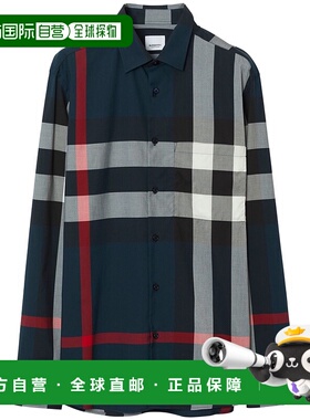 香港直邮BURBERRY 男士衬衫 8073216A1960 SS2025 蓝色