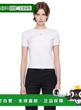 1h可退 香港直邮Diesel 迪赛 女士 白色 T-Uncutie-Long-D T恤 A1