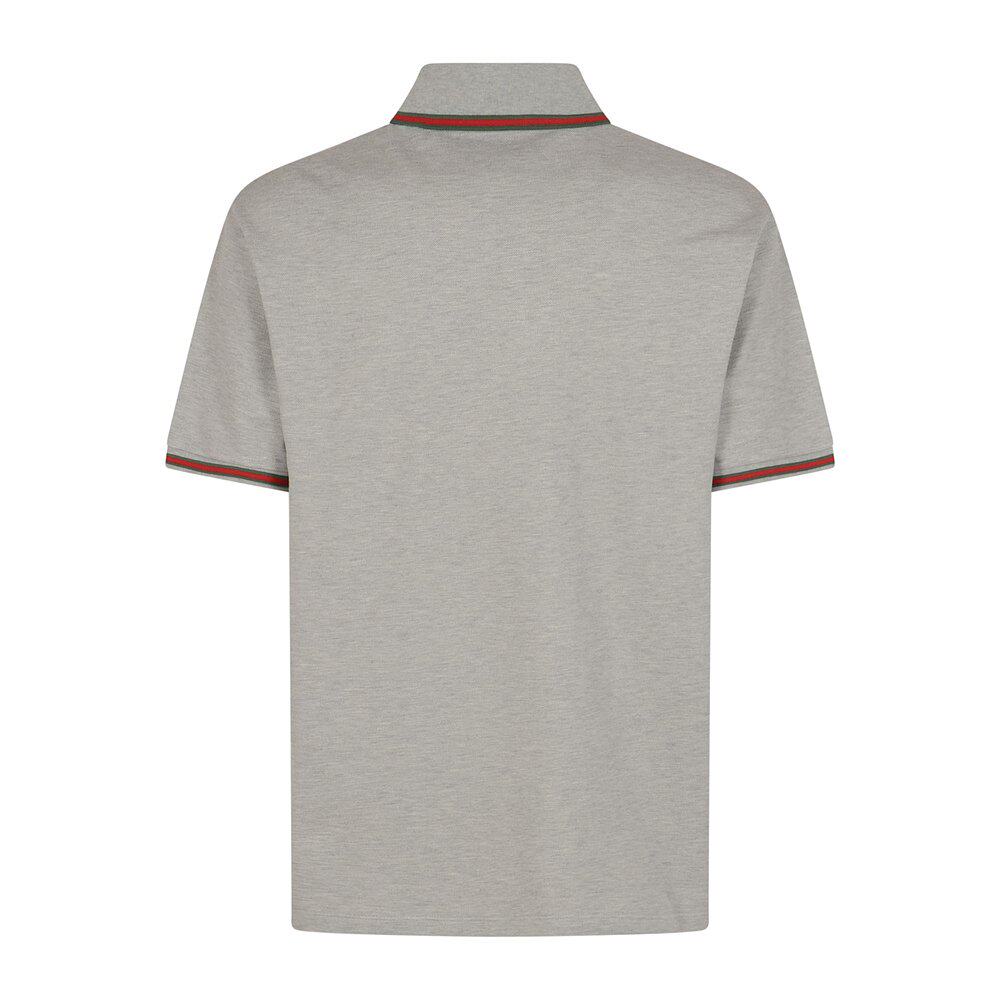 GUCCI 男士T恤 795174XJHEE1056 AW2025 灰色 短袖Polo衫