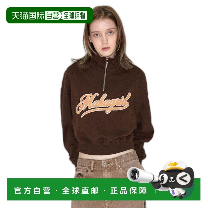 韩国直邮MAHAGRID 女士女士卫衣/绒衫MG2EFFM484ABR SCRIPT LOGO C