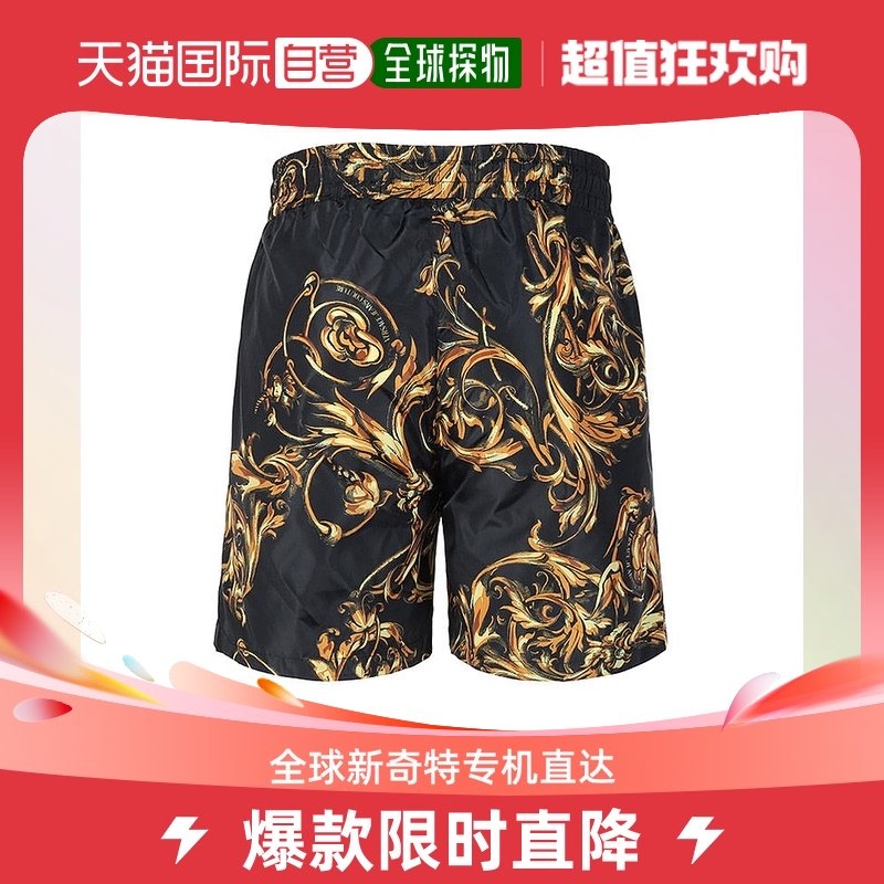 香港直邮VERSACE范思哲男士休闲短裤抽绳裤松紧腰短裤沙滩裤72GAD