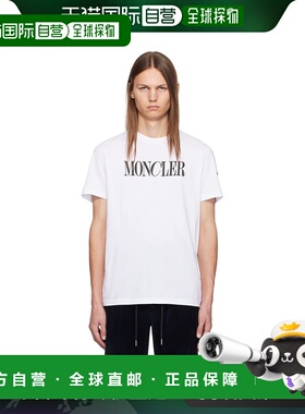 1h可退 香港直邮潮奢 Moncler 盟可睐 男士 白色印花 T 恤 J20918