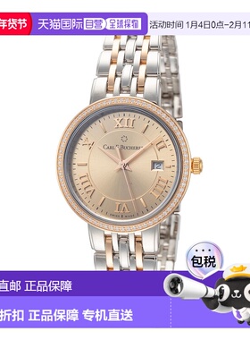 自营 carl f. buchererCarl F.Bucherer女式Adamavi 28毫米石英手