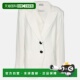 Rinaldi Breasted White 自营Marina Crepe Single Blazer whit