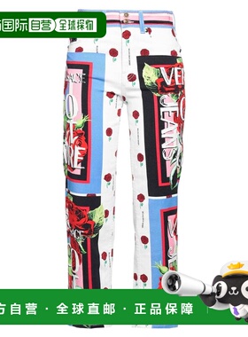 香港直邮versace 范思哲 女士 直筒裤 white白色 舒适时尚牛仔