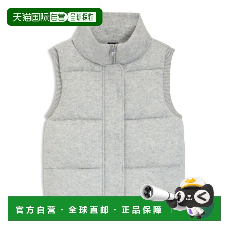 自营boss纯羊毛和羊绒填充背心-浅灰色 美国奥莱直发
