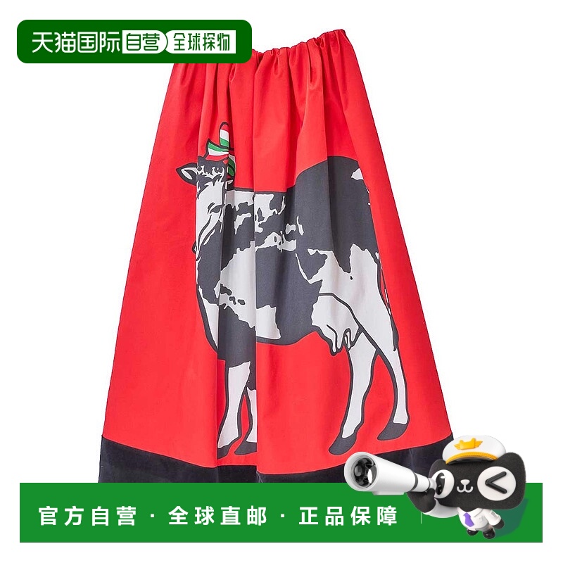 1h可退 香港直邮MOSCHINO 女士半身裙 11255532115 AW2025 红色 M