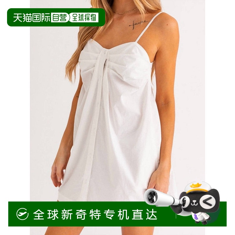 自营le lis白色Koko无袖束腰连衣裙 【美国奥莱】直发