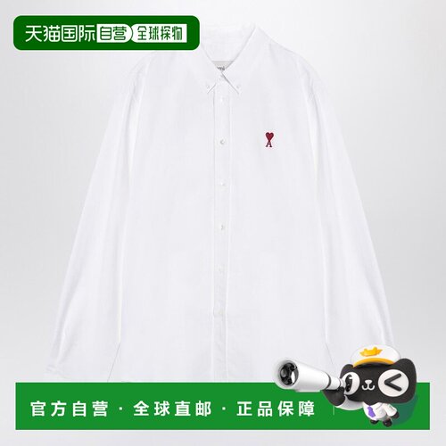 1h可退 香港直邮Ami Paris 男士衬衫 BFUSH063UCO0031168 CO 白色