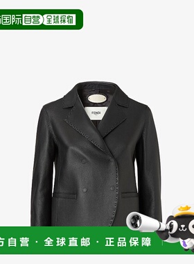 1h可退 欧洲直邮FENDI (2025新品) Selleria Jacket-黑色麂皮夹克