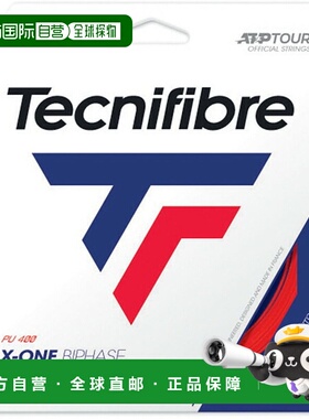日本直邮Tecnifibre 硬网球线 X-ONE BIPHASE 1.24 红色 12米 网