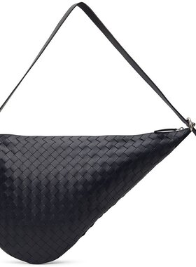 Bottega Veneta 葆蝶家 男士 黑色 Virgule 斜挎包 743574V2HL1
