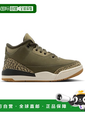 自营Pre School Jordan 3 Retro Medium Olive_Medium Olive/Sequ
