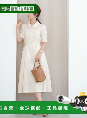 1h可退 日本直邮le reve vaniller 女装 蝴蝶袖 修身显瘦 蕾丝领