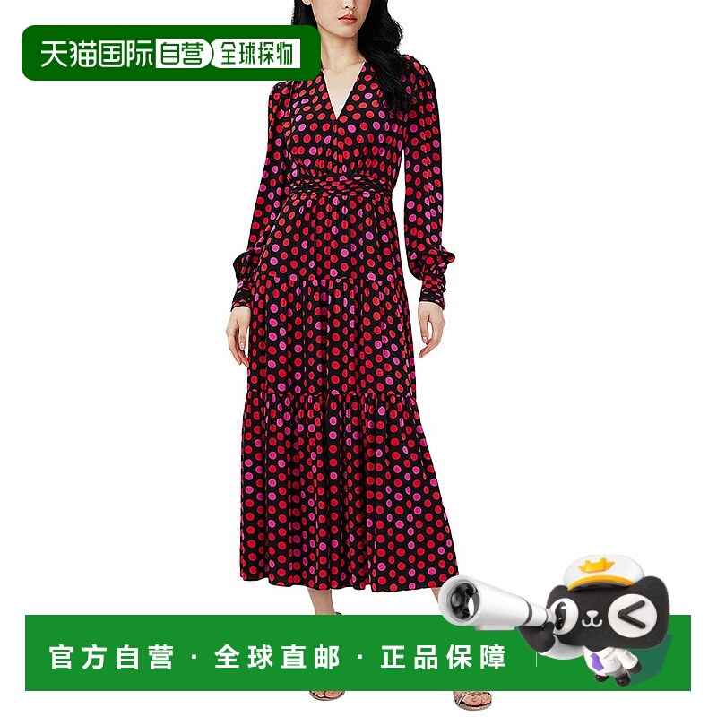 自营Diane von Furstenberg Gil 长裙 - 红色 美国奥莱直发连衣裙