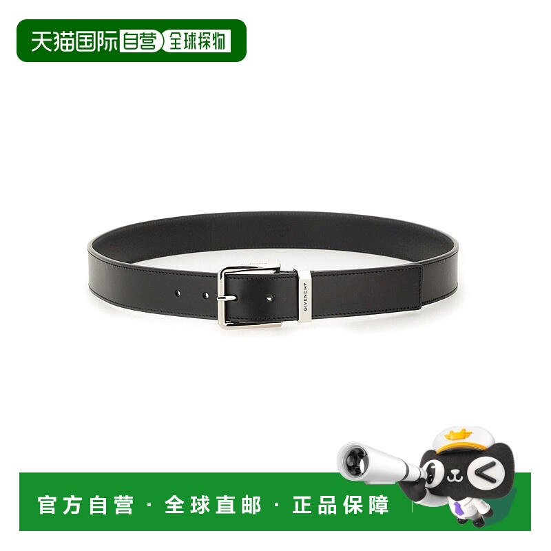 香港直邮Givenchy 纪梵希 男士 黑色 Leather Gentleman 腰带 BK4