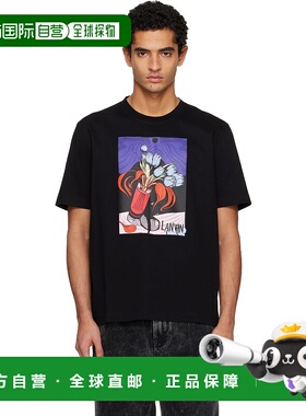 1h可退 香港直邮潮奢 Lanvin 朗雯 男士 黑色 Vase Print T 恤 RM