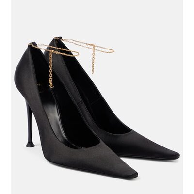 潮奢 Saint Laurent 圣罗兰 女士 Régine 110 链条装饰浅口鞋