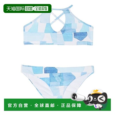 自营Girls Splendid Block Party Bikini Sets Blue Abstract 2-P