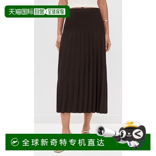 brown棕色 Lena 半身裙 舒适时尚 香港直邮Staud 1h可退 女士