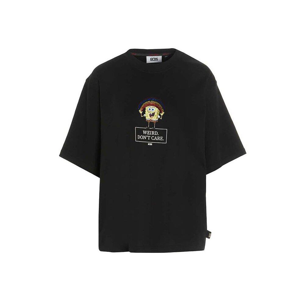 GCDS 女士T恤 SB23U13030602 SS2023 黑色 T-shirt donna Gcds