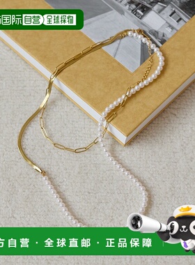 1h可退 日本直邮ear PAPILLONNER 女士 不对称设计 长款珍珠项链