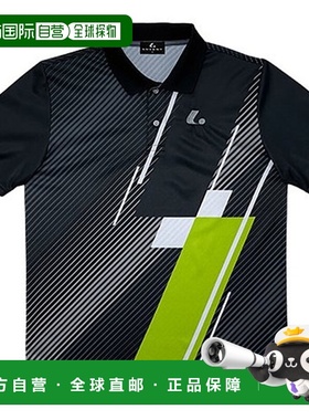 日本直邮LUCENT 男女士网球羽毛球比赛球衣 XLP8589 黑色短袖 Pol