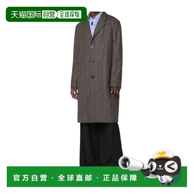 香港直邮Maison Margiela 单排扣人字纹大衣 S67AA0070M35607西装