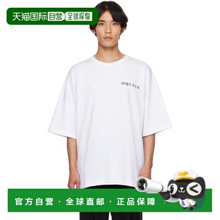 1h可退 香港直邮mcqueen 亚历山大 麦昆 男士 白色 Oversized McQ