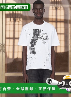 1h可退 香港直邮AMIRI 男士 白色 Film Shotgun T 恤 AMJYTE1093