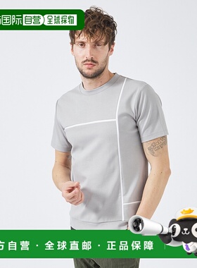 1h可退 日本直邮5351 POUR LES HOMMES 男士配色线条短袖T恤 0248