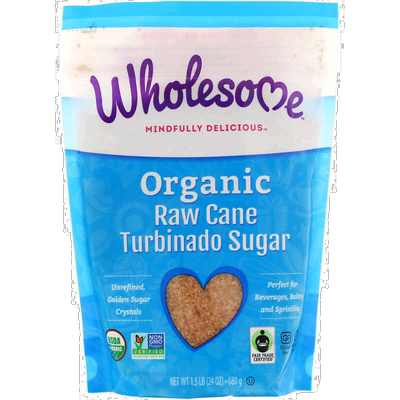 香港直发Wholesome有机红糖不加工蔗糖不含饱和脂肪酸天然糖蜜
