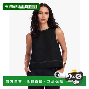 自营Women's Madewell Suki Top Black  Linen Sleeveless Blouse