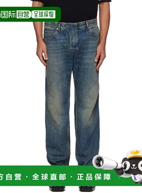 香港直邮Balmain 巴尔曼 男士 蓝色 Low Waist 牛仔裤 FH0MI100DG