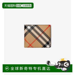欧洲直邮BURBERRY 80950461 1h可退 25春夏 格纹双折 男士 零钱包