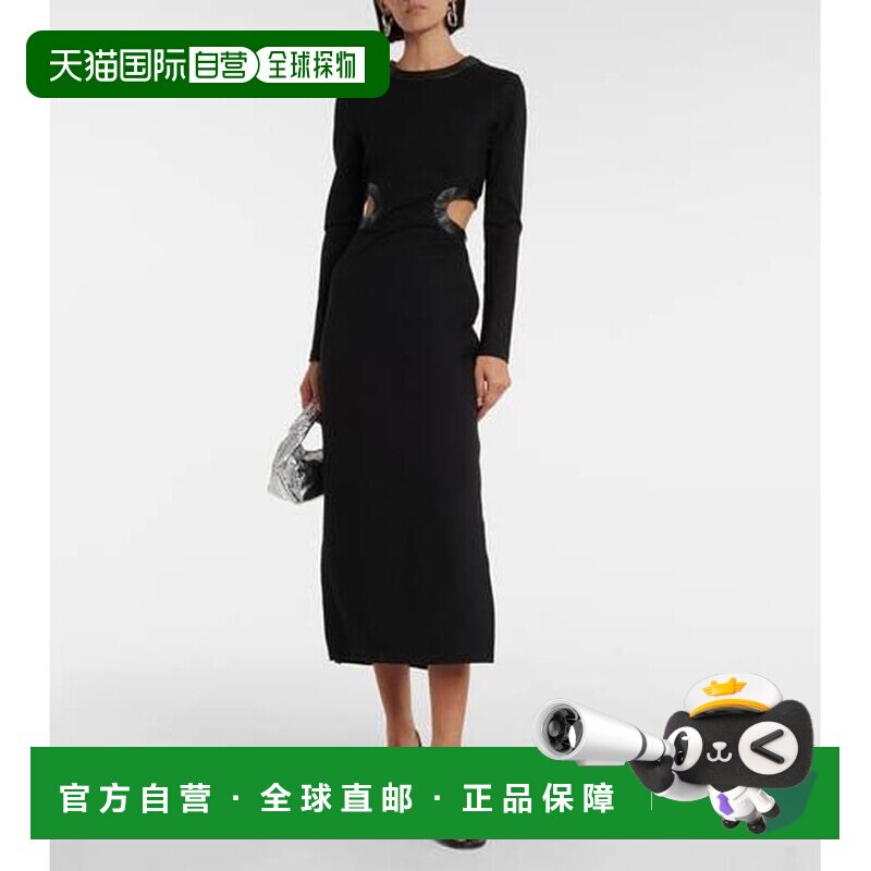 1h可退 香港直邮Staud 女士 Dolce 剪口针织中长连衣裙 001405