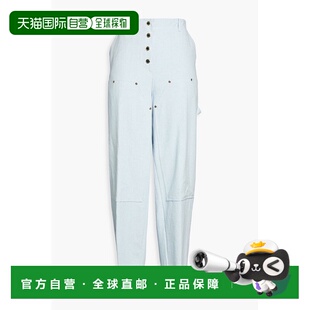 香港直邮Sandro 女士 barrel-leg 高腰牛仔裤 SFPJE00741LIGHTBLU